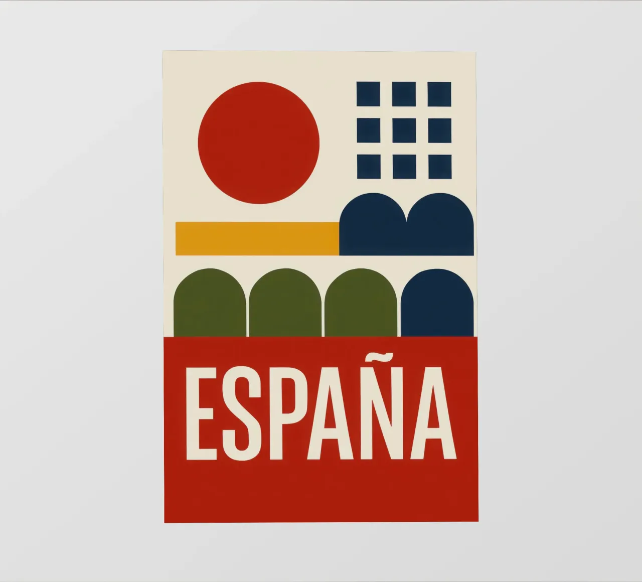 España - Il sole di un paese in rosso e oro pellicola backlit da JETLAG | affiches voyage