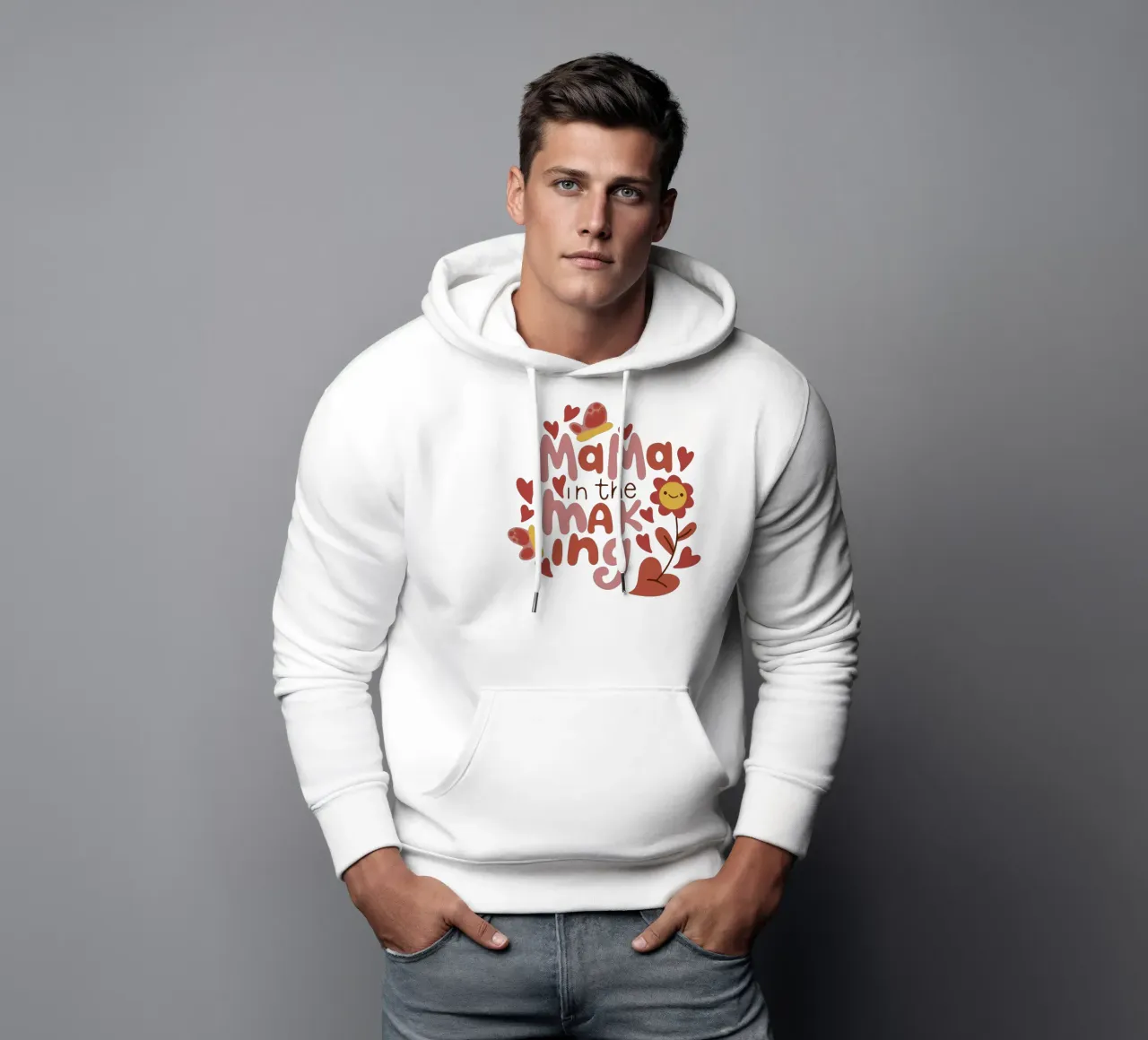 Aspetto un bambino felpa con cappuccio da BABY ART PRINTS