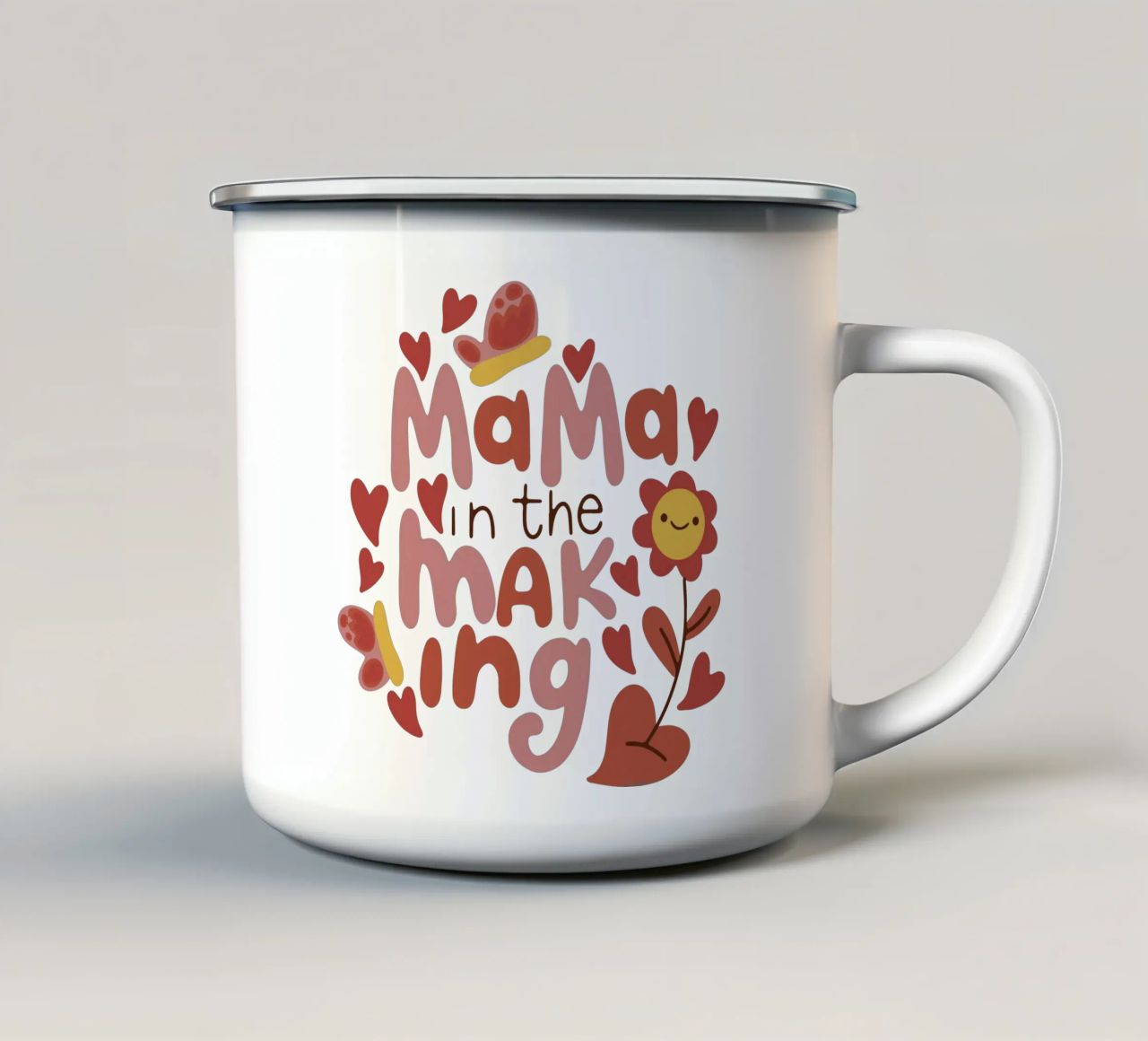 Aspetto un bambino tazza in smalto da BABY ART PRINTS