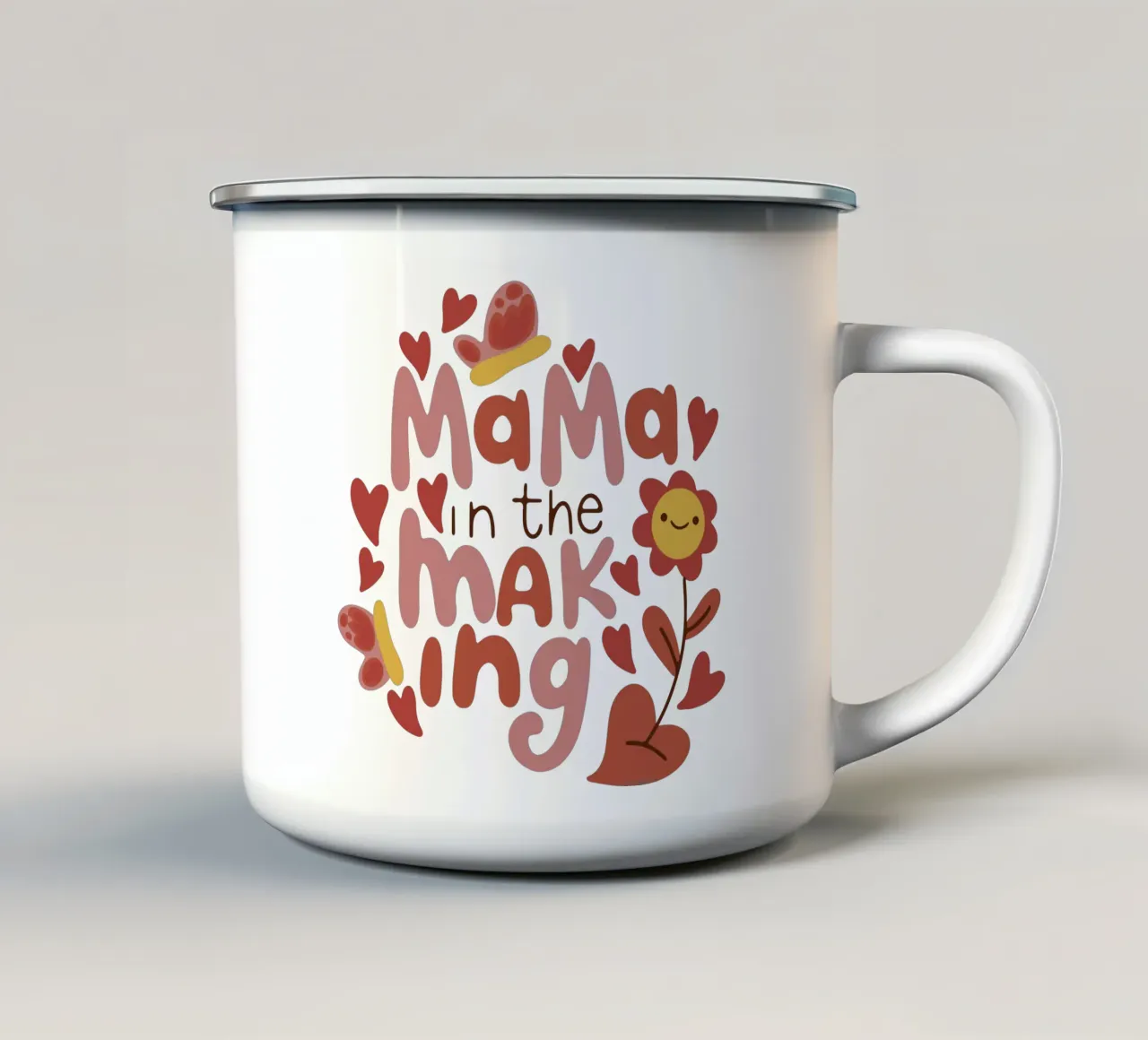Aspetto un bambino tazza in smalto da BABY ART PRINTS
