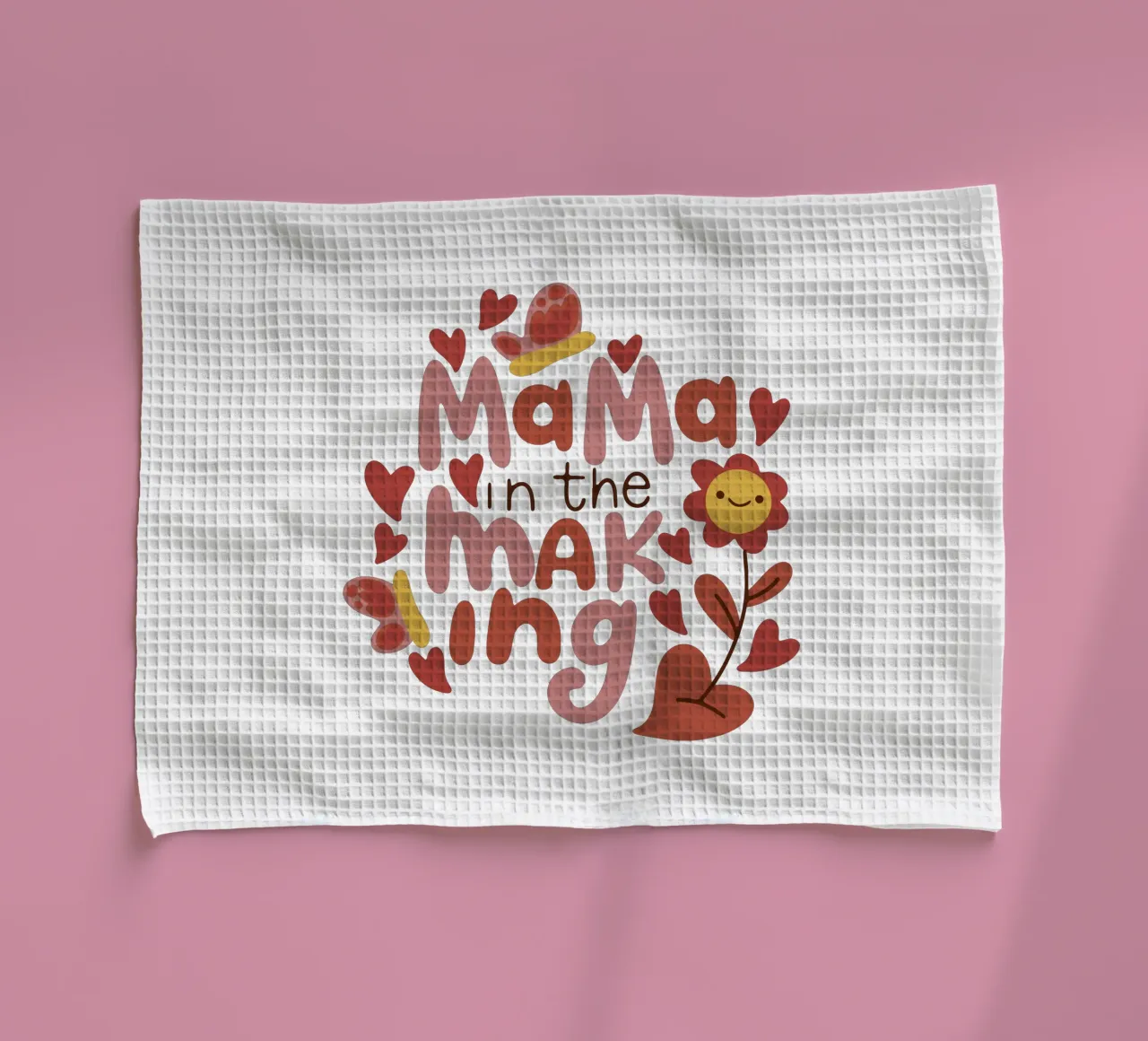 Ik verwacht een baby theedoek van BABY ART PRINTS