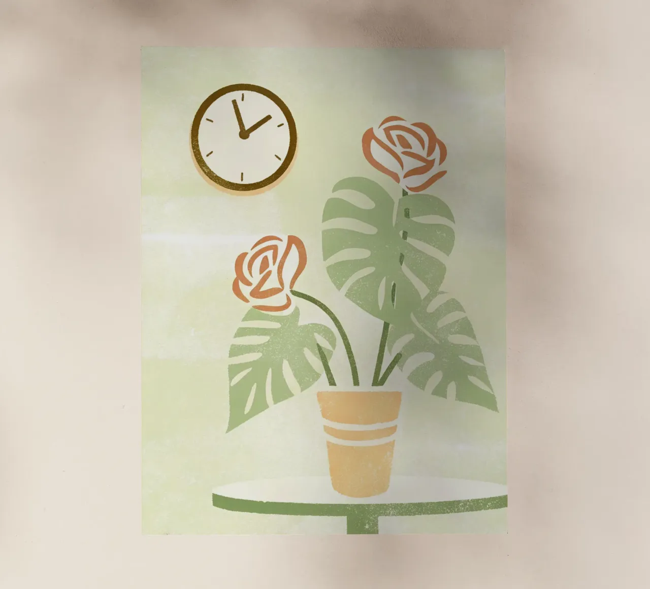 Monstera Retro Pop pellicola backlit da THE LATEST SHOP