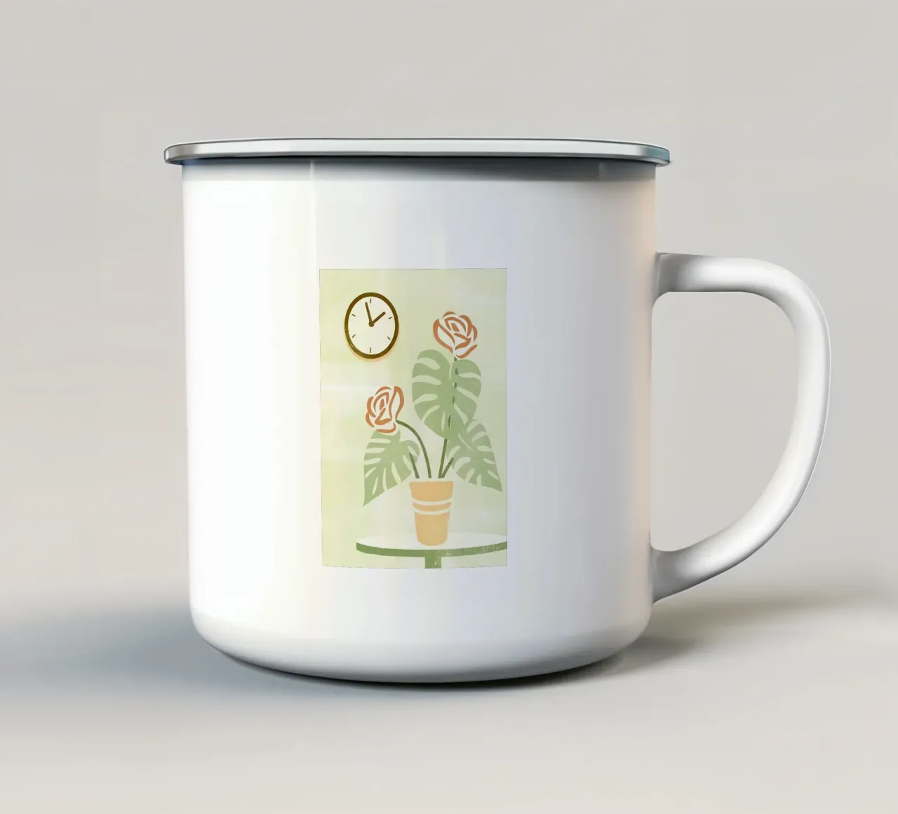 Monstera Retro Pop tazza in smalto da THE LATEST SHOP