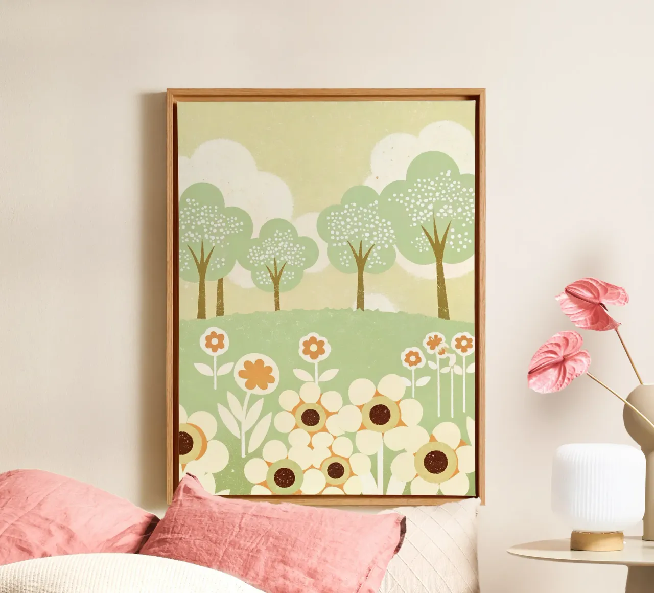 Retro Pop Green Park canvas by THE LATEST SHOP