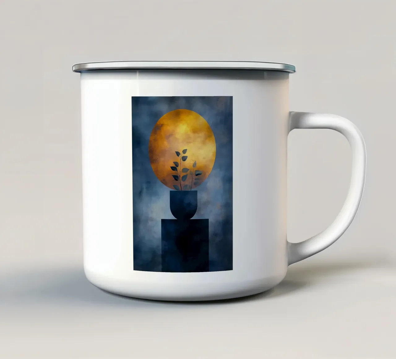 Pianta in vaso tazza in smalto da Justyna Jaszke JBJart