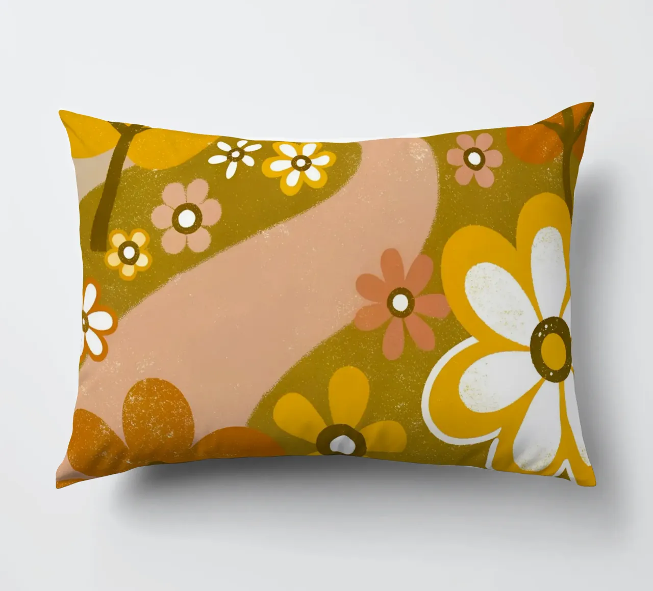Retro Pop Flower Garden decorative cushion by THE LATEST SHOP