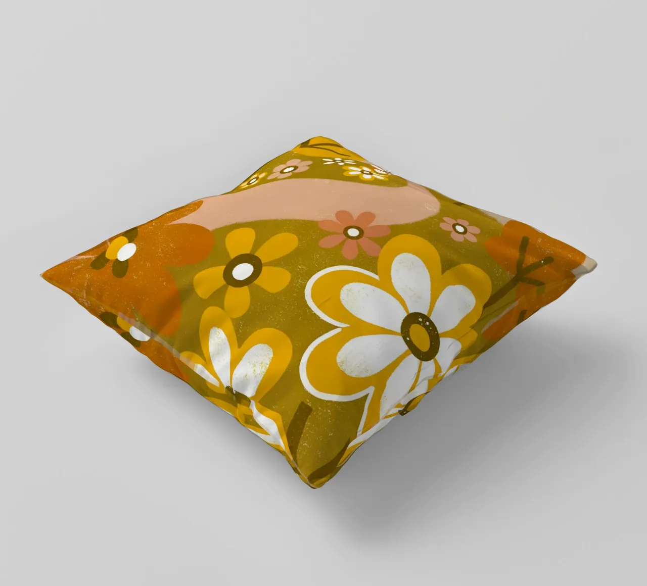 Retro Pop Flower Garden decorative cushion by THE LATEST SHOP
