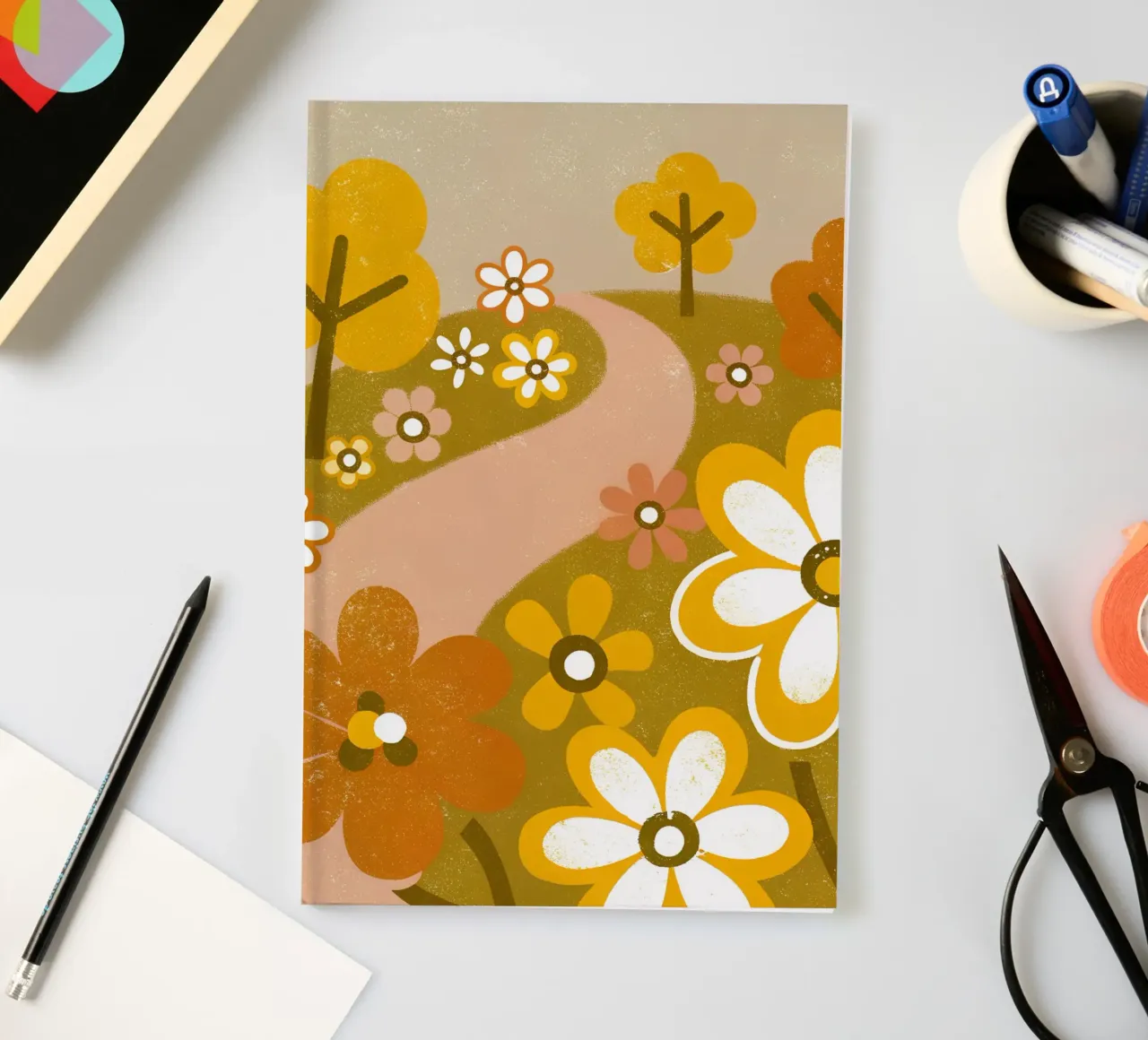 Retro Pop Flower Garden notebook by THE LATEST SHOP