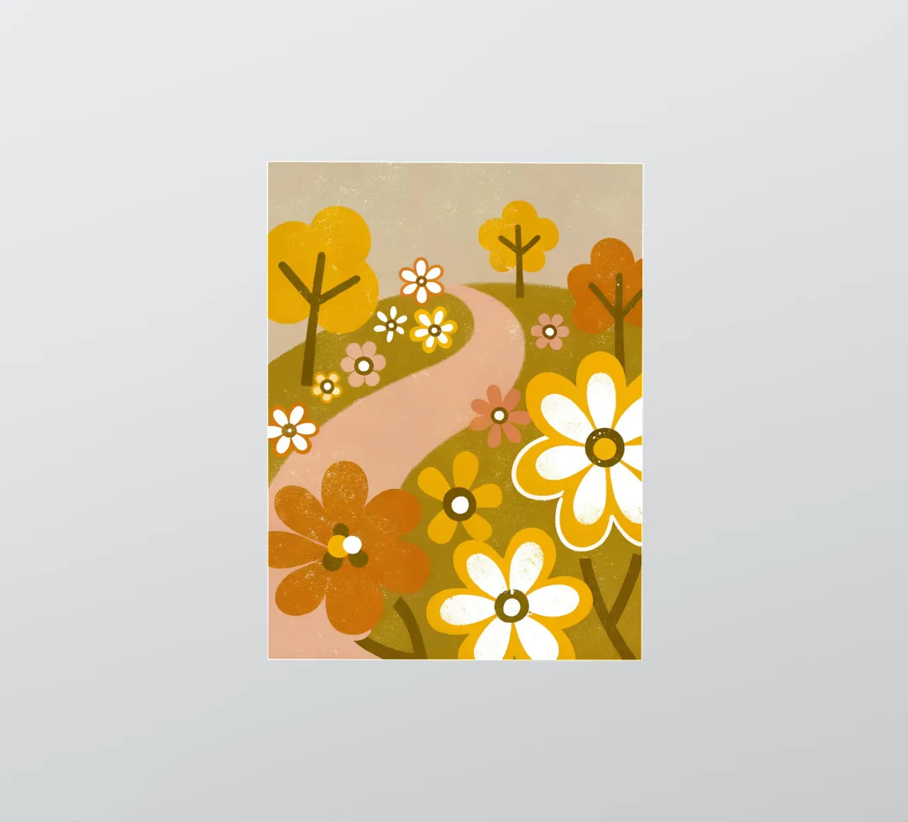 Retro Pop Blumengarten Sticker von THE LATEST SHOP