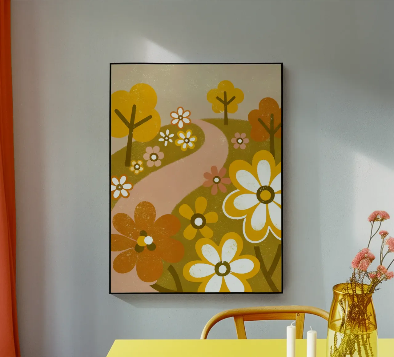 Jardín de flores retro pop metacrilato de THE LATEST SHOP