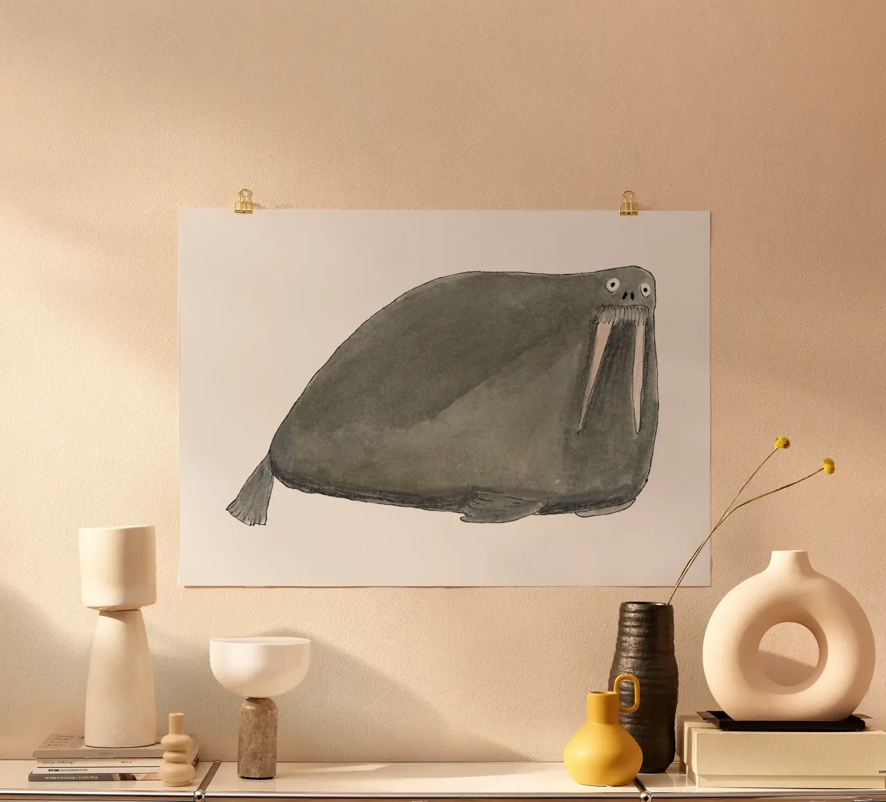 Walross poster con telaio in plastica da Face & Content