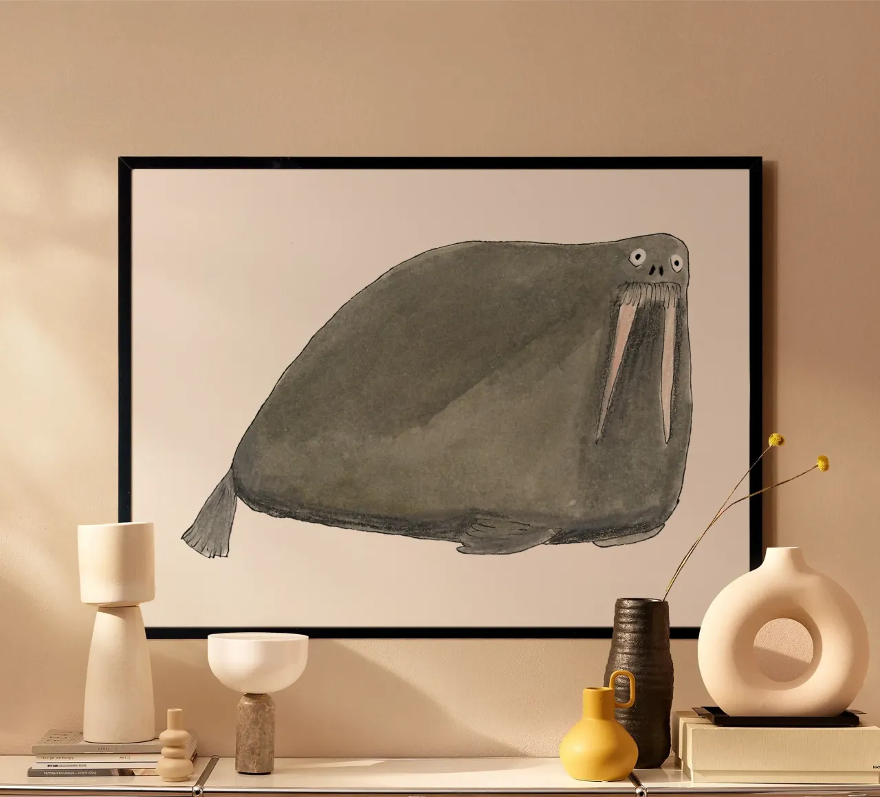 Walross poster con telaio in plastica da Face & Content