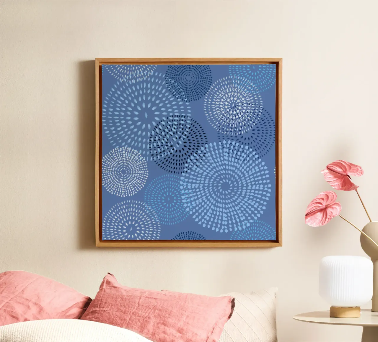 Ocean Drops Circle Spirals | Pattern tela da sabidussi