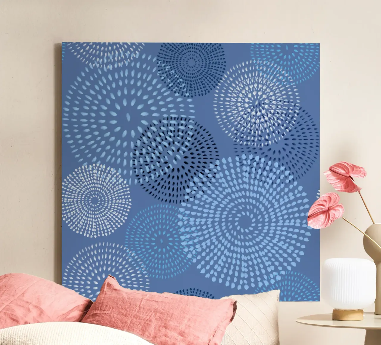 Ocean Drops Circle Spirals | Pattern tela da sabidussi