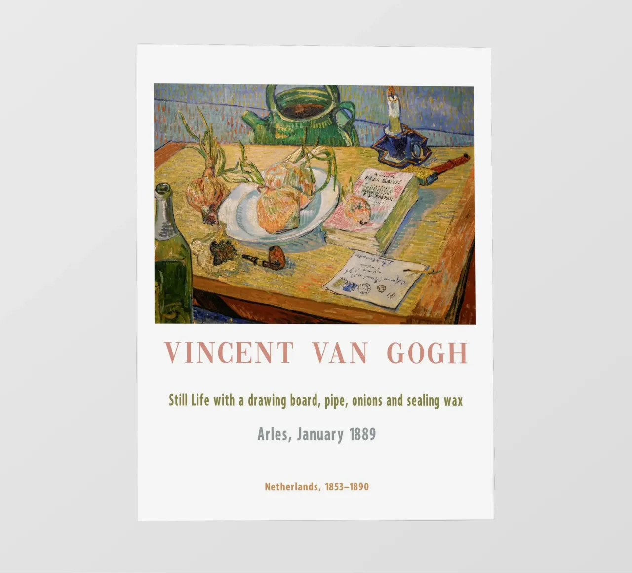van Gogh, Piatto con cipolla e ceralacca telo in pvc da Carinaprint