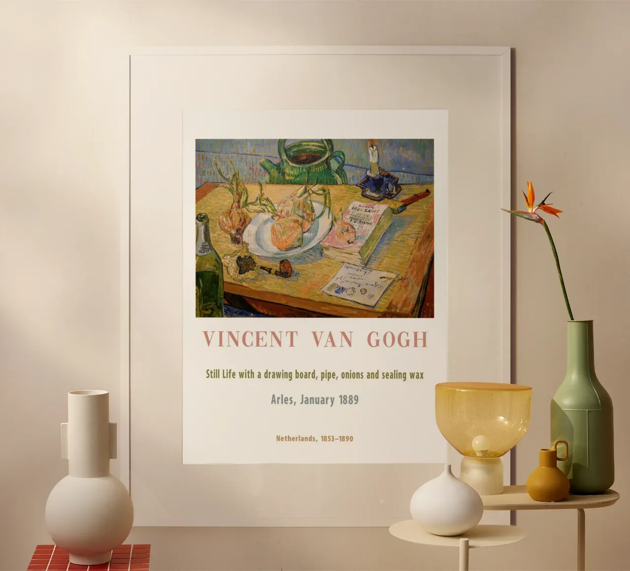 van Gogh, Piatto con cipolla e ceralacca poster da Carinaprint
