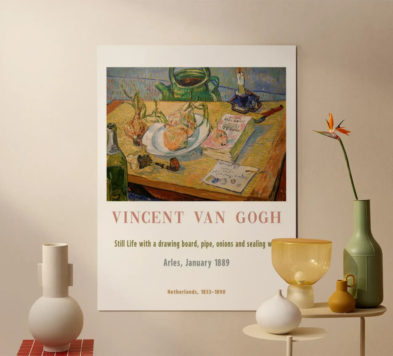 van Gogh, Piatto con cipolla e ceralacca poster da Carinaprint