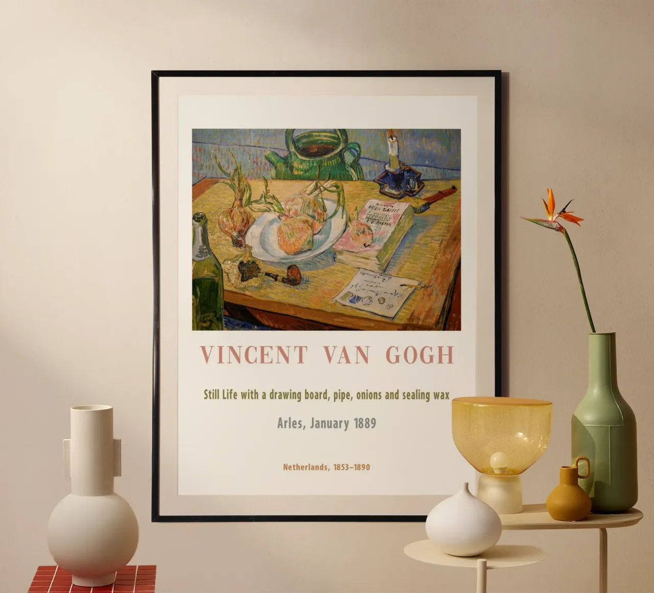 van Gogh, Piatto con cipolla e ceralacca poster da Carinaprint
