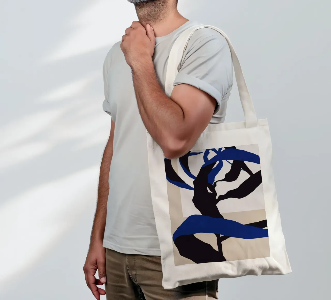 Black plant 02 tote bag by Little Dean