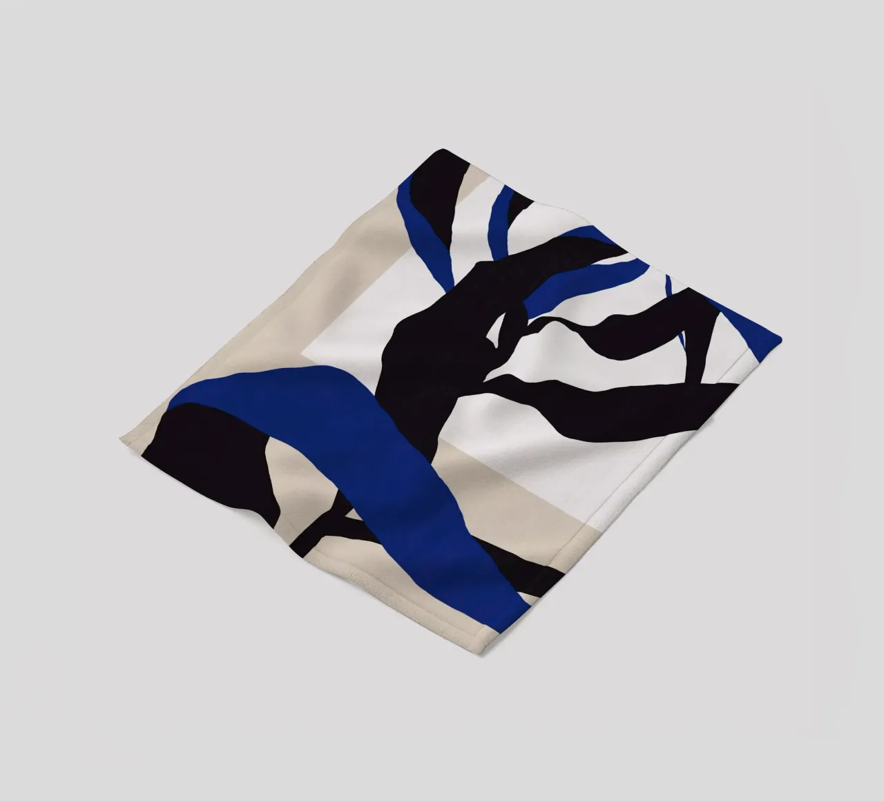 Black plant 02 fleece blanket by Little Dean