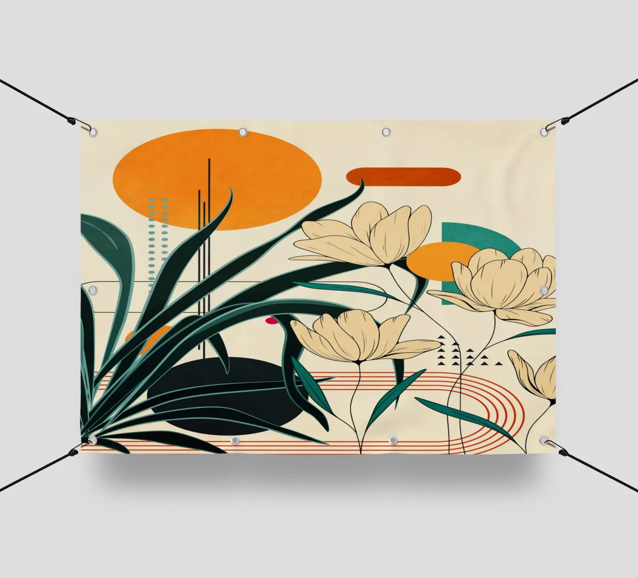 Petals Garden Geometry 1 telo in pvc da cityart