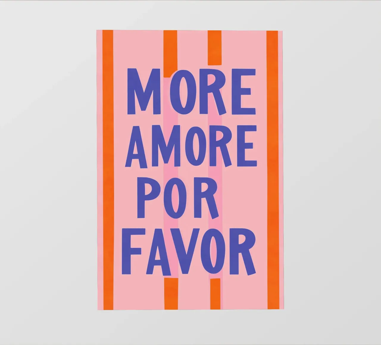 Mehr Amore bitte, blau pop PVC Plane von Carinaprint