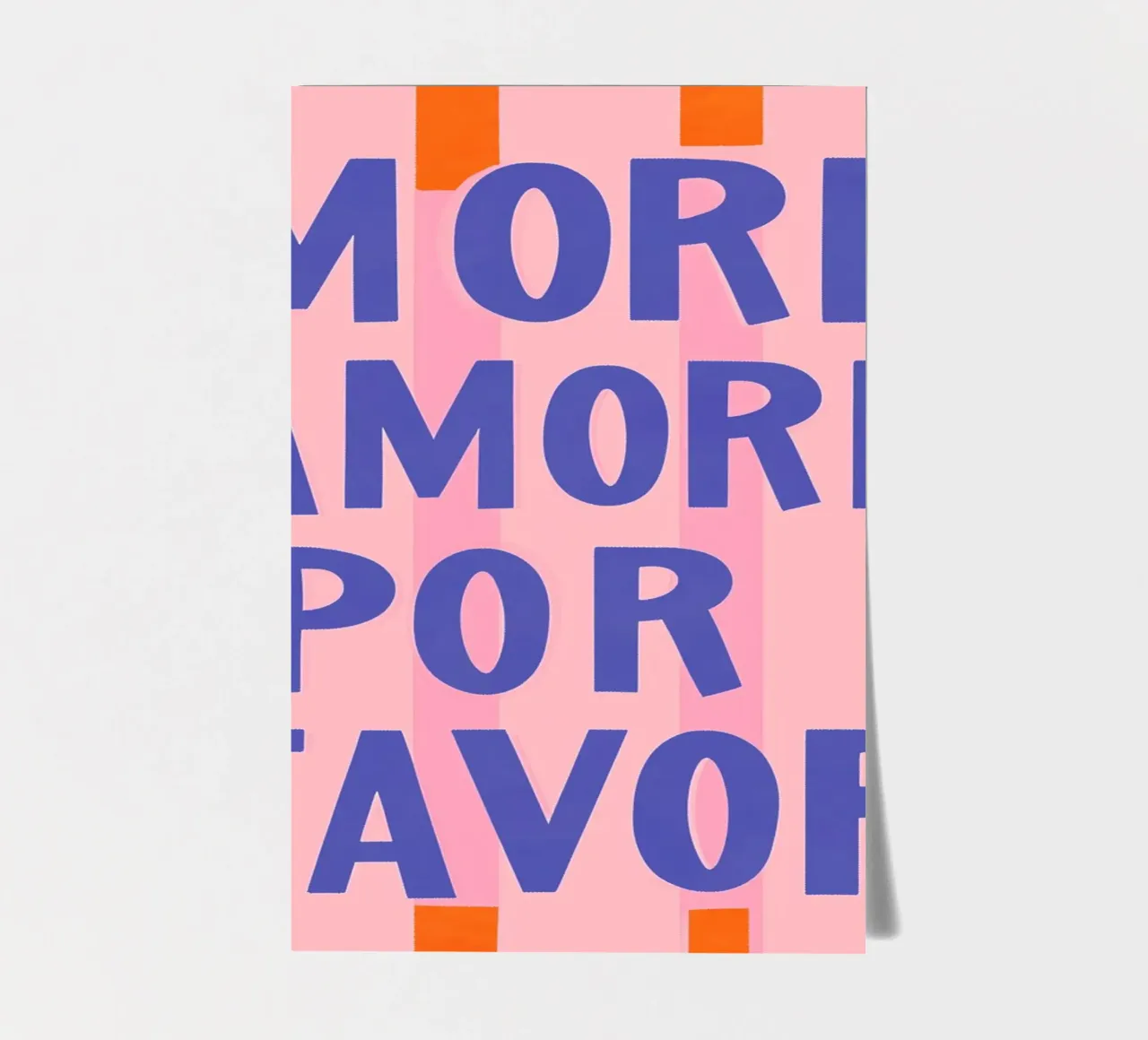 More Amore please, blau pop sticker sheet by Carinaprint