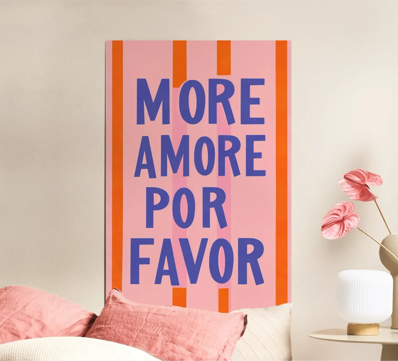 Mehr Amore bitte, blau pop Hahnemühle von Carinaprint