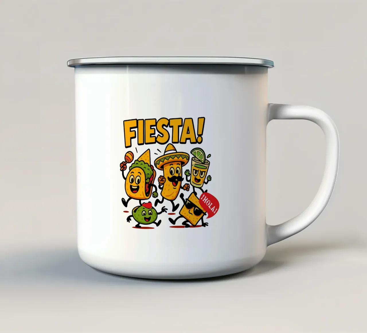 Fiesta tazza in smalto da edsonramosart