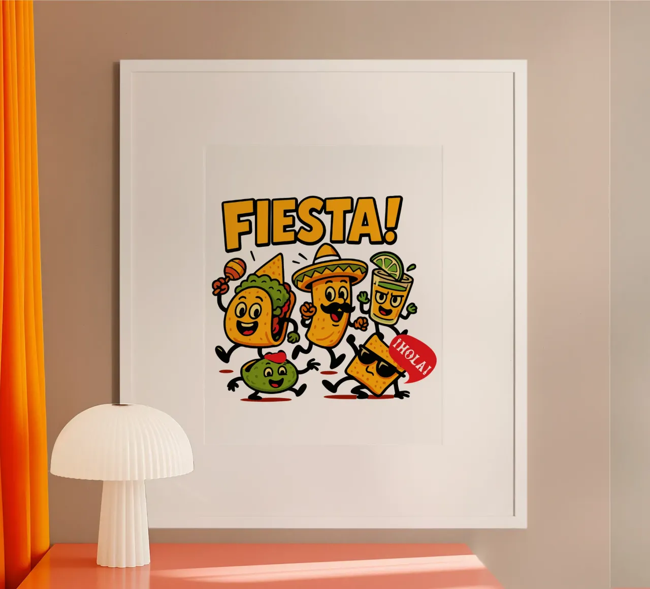 Fiesta poster con telaio in alluminio da edsonramosart