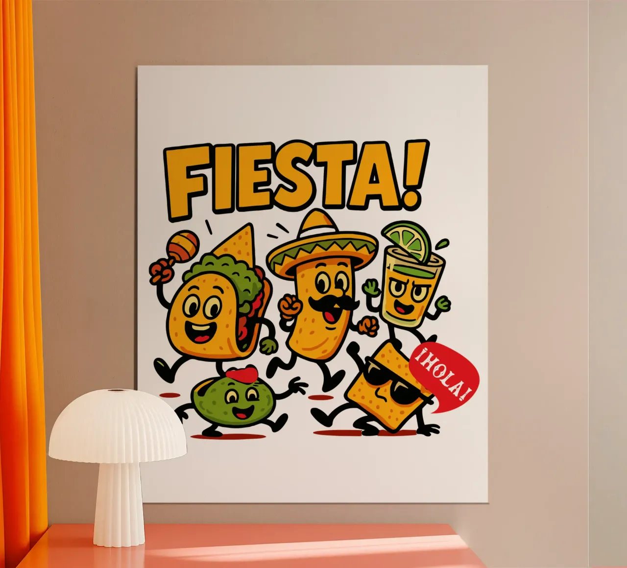 Fiesta poster con telaio in alluminio da edsonramosart
