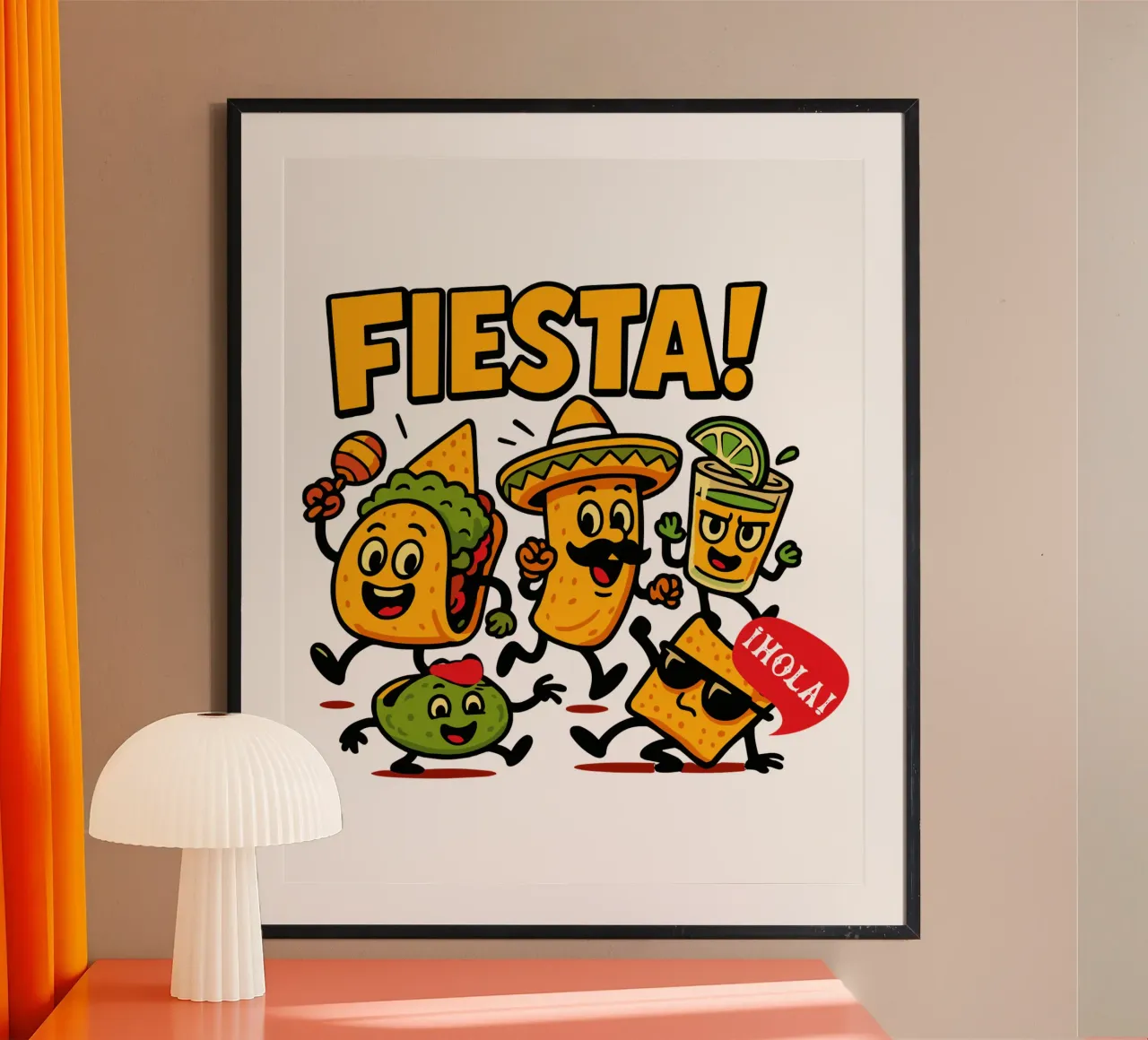 Fiesta poster con telaio in alluminio da edsonramosart