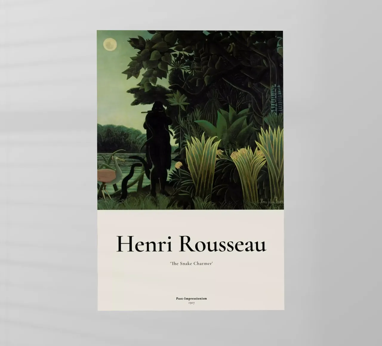 Rousseau - The Snake Charmer pellicola backlit da ARTOTHEK