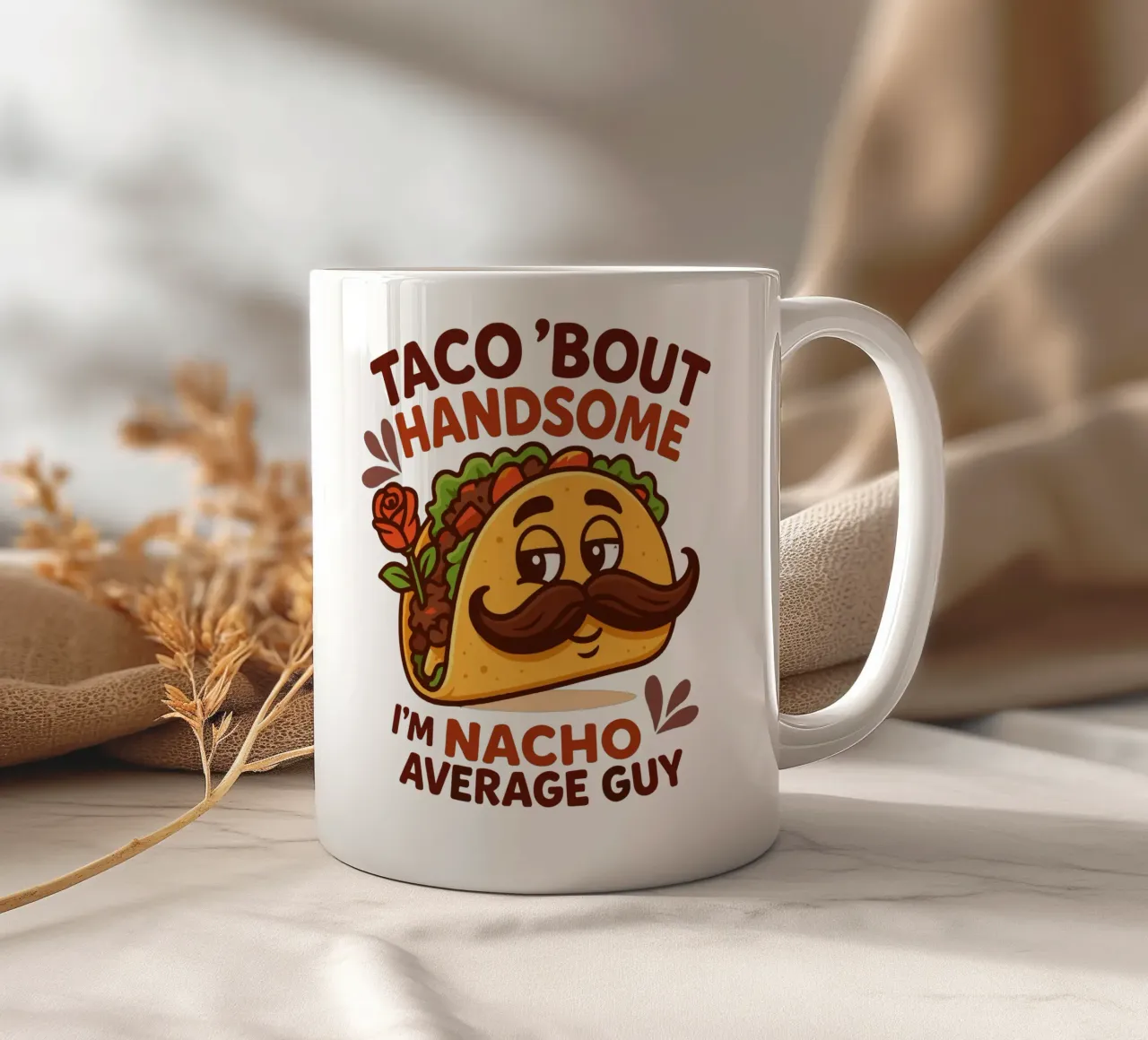 I'm nacho average guy tazza in ceramica da edsonramosart
