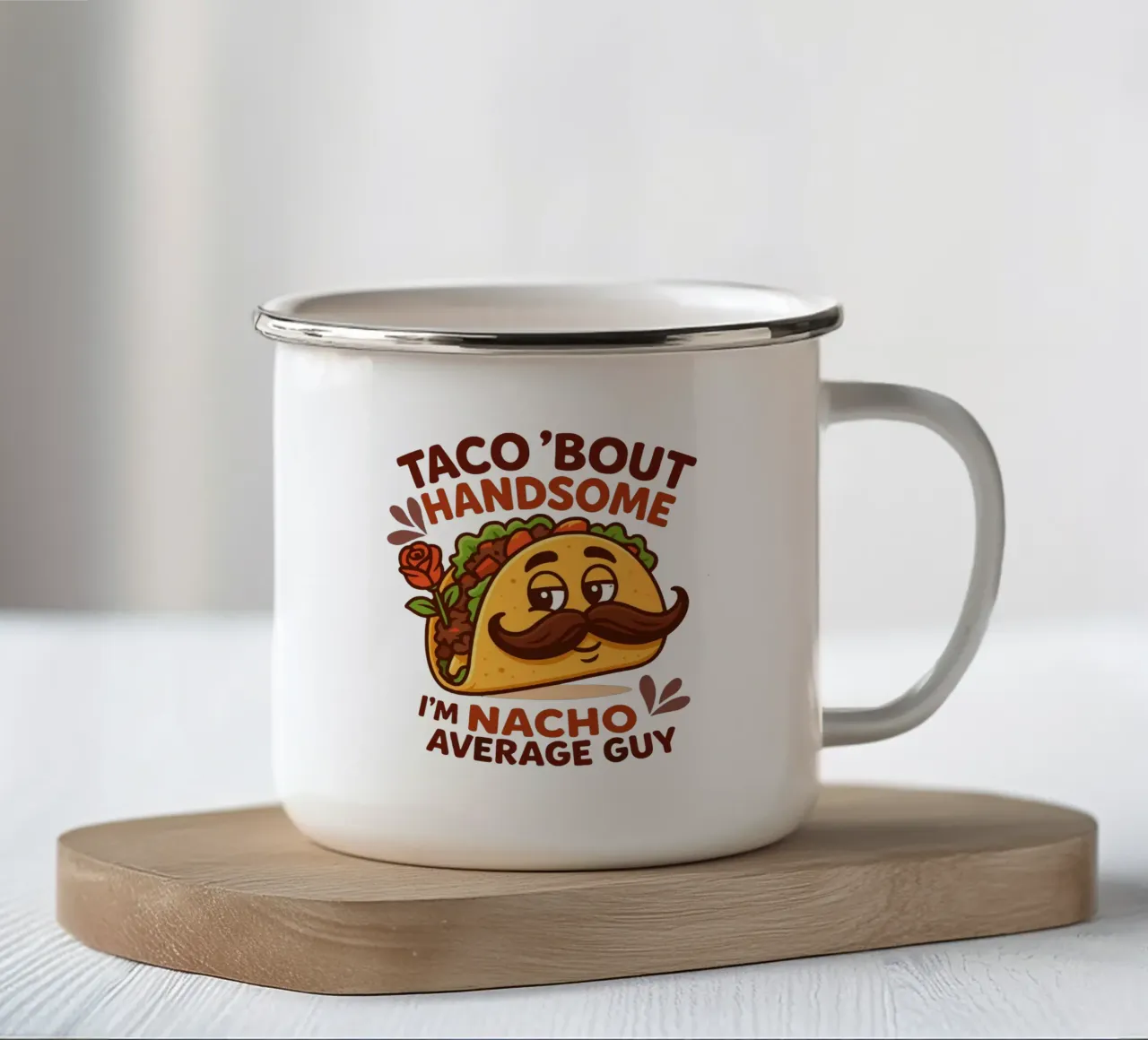 I'm nacho average guy taza de esmalte de edsonramosart