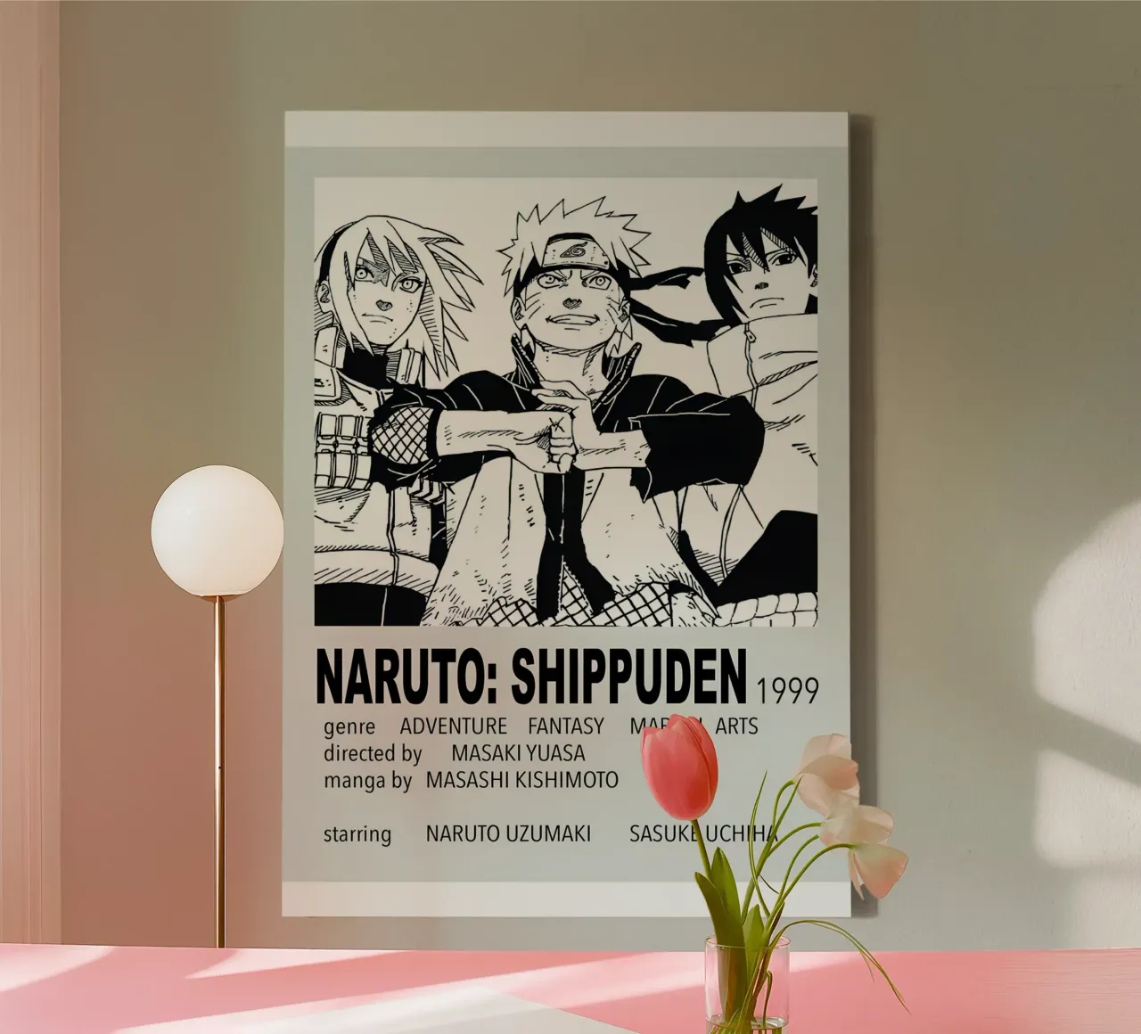 NARUTO SHIPPUDEN  1999 tela con Cornice a cassetta da Totoya