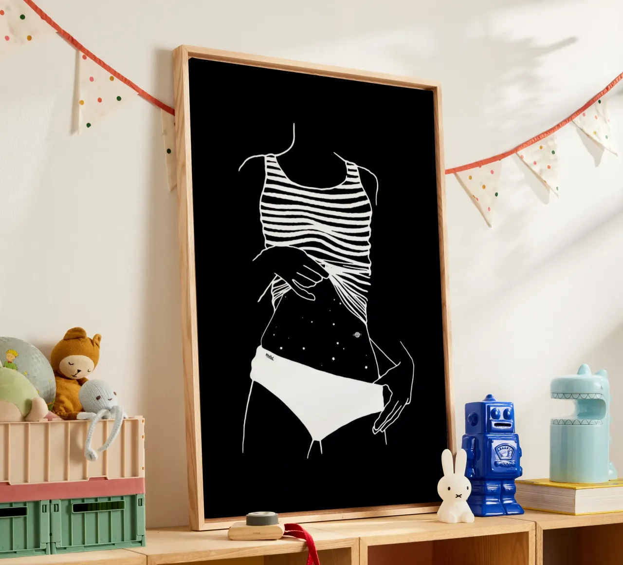 Stars Inside Me tela con Cornice a cassetta da Ninhol