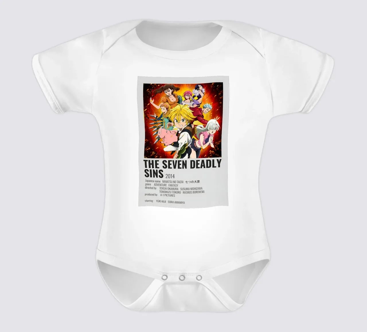 THE SEVEN DEADLY SINS 2014 body neonato maniche corte da Totoya