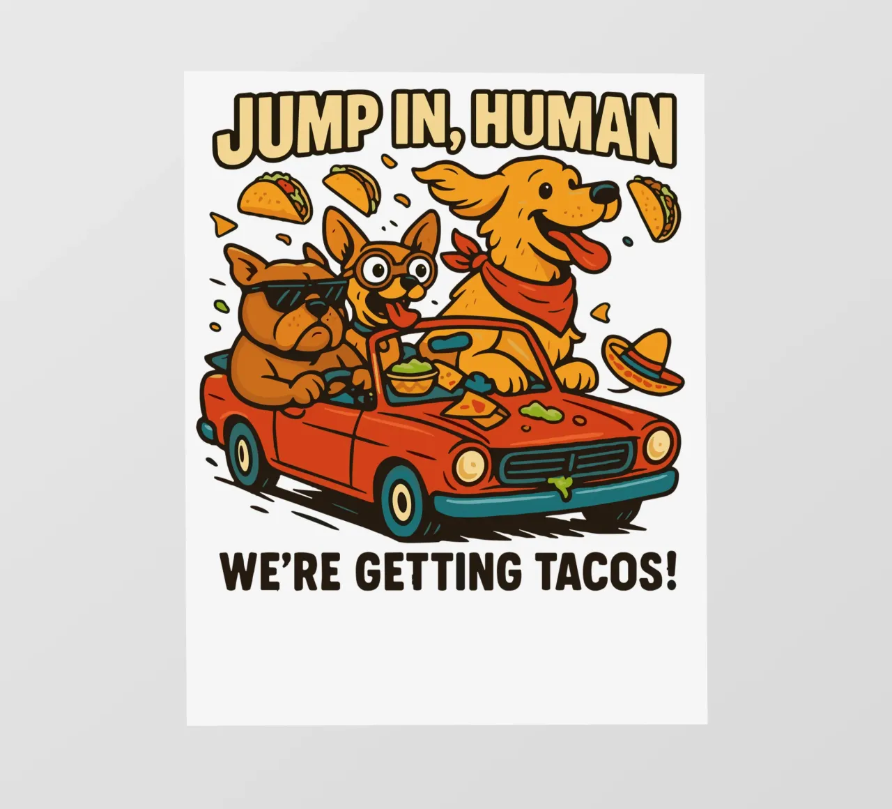 JUMP IN, HUMAN. WE'RE GETTING TACOS! pellicola backlit da edsonramosart