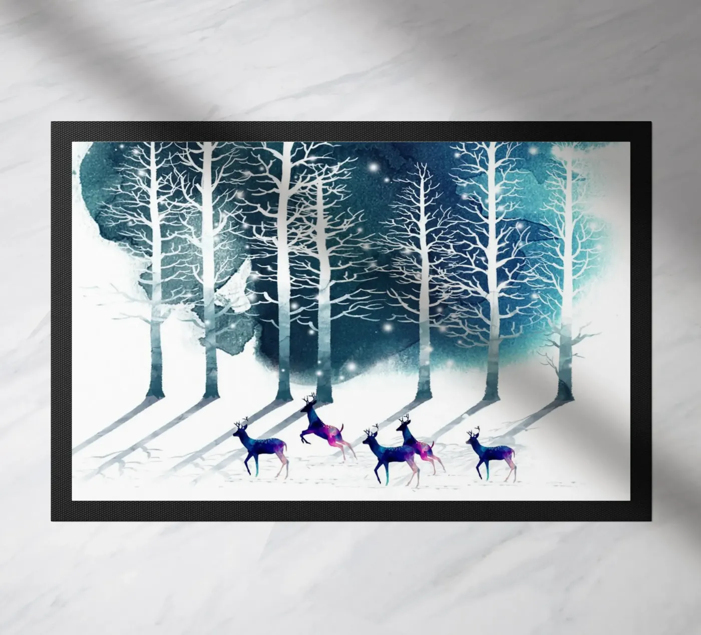 Winter Night 2 doormat by Nadjaa