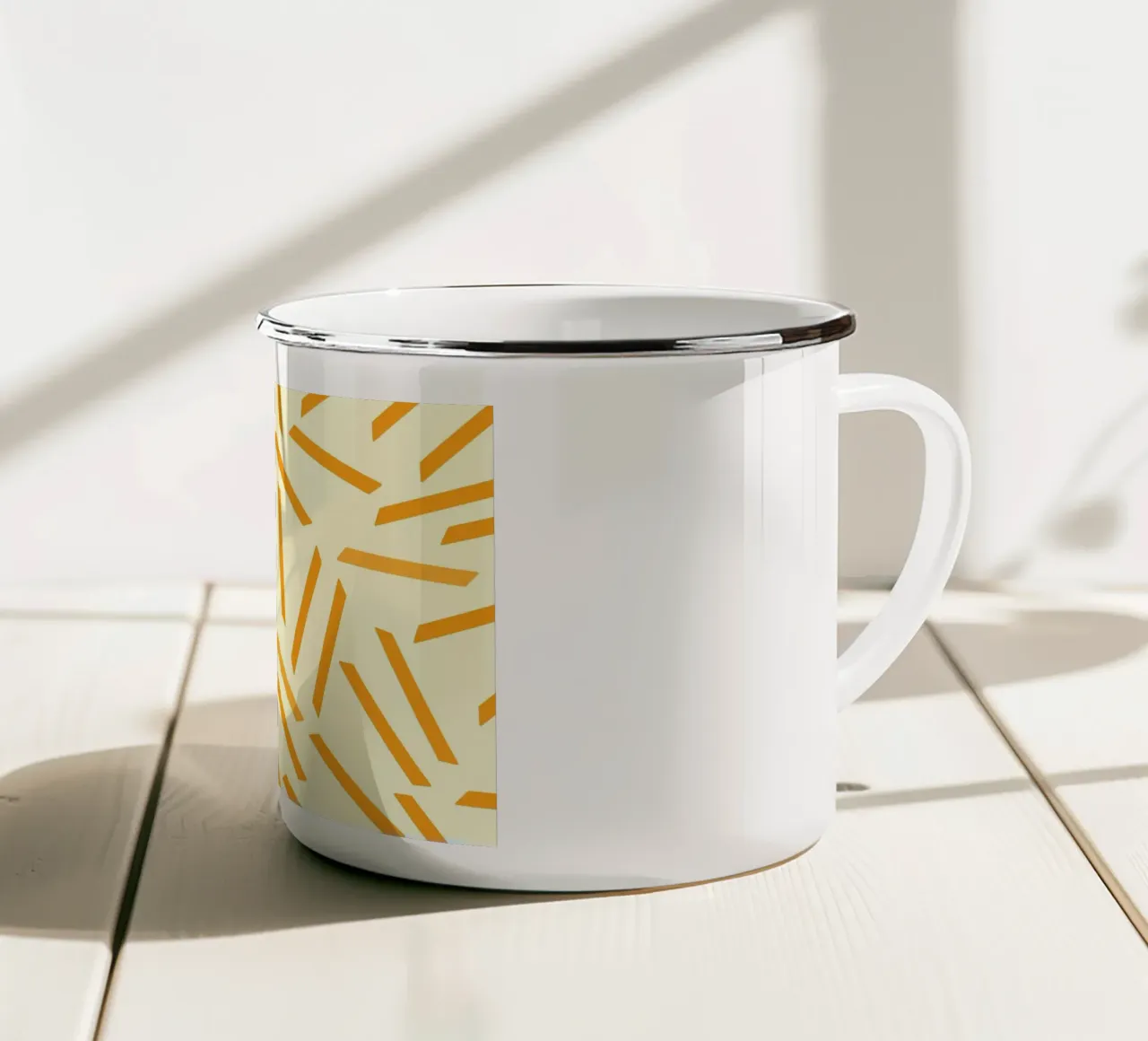 French Fries on pattern tazza in smalto da galihstudio