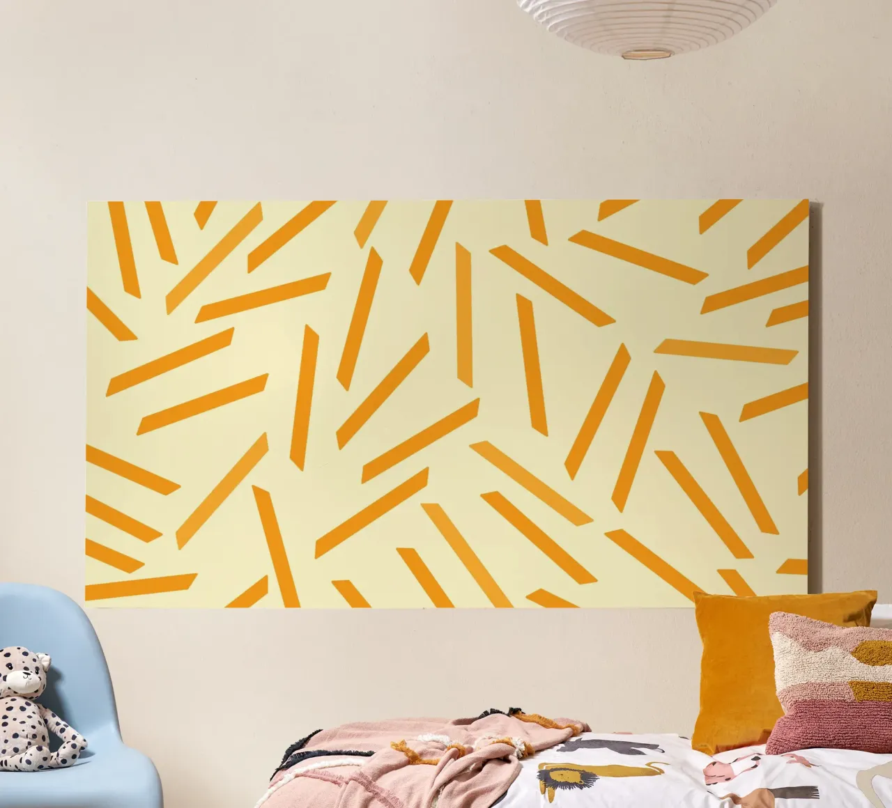 French Fries on pattern tela con Cornice a cassetta da galihstudio