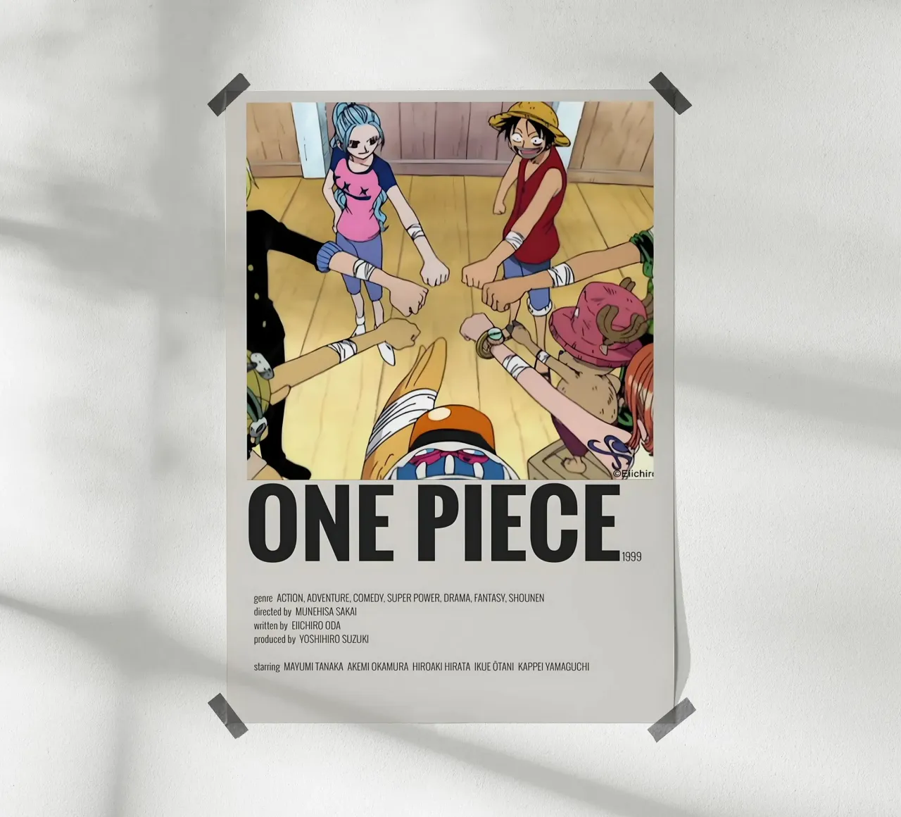 ONE PIECE  1999 poster con telaio in plastica da Totoya
