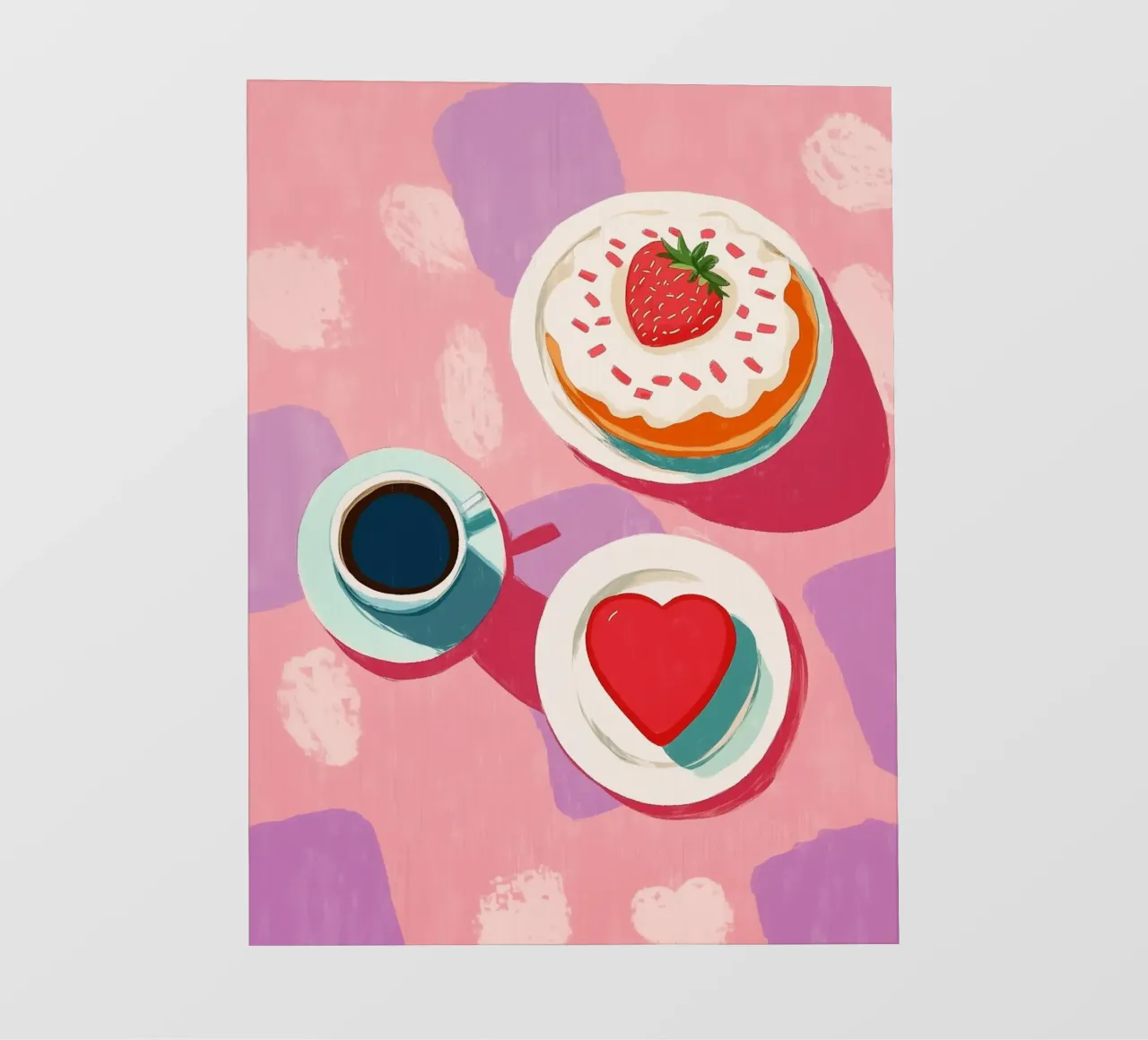 Torta a cuore con amore telo in pvc da Carinaprint