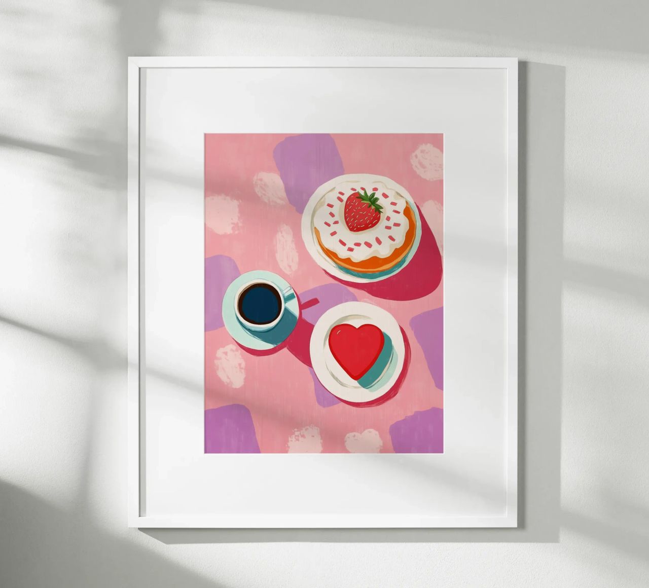 Heart cake with love poster by Carinaprint