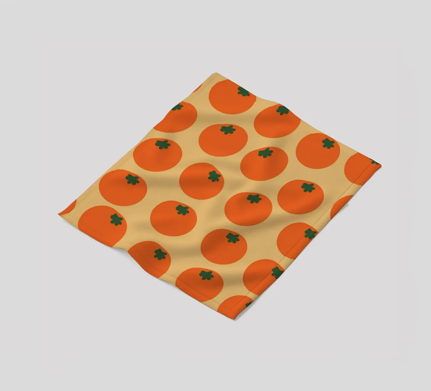 Retro Orange Repeat fleecedeken van galihstudio