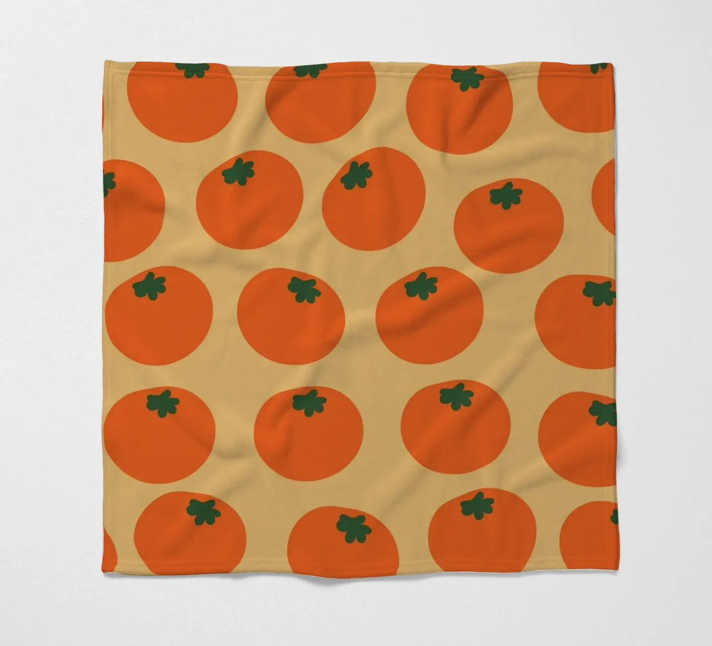 Retro Orange Repeat fleecedeken van galihstudio