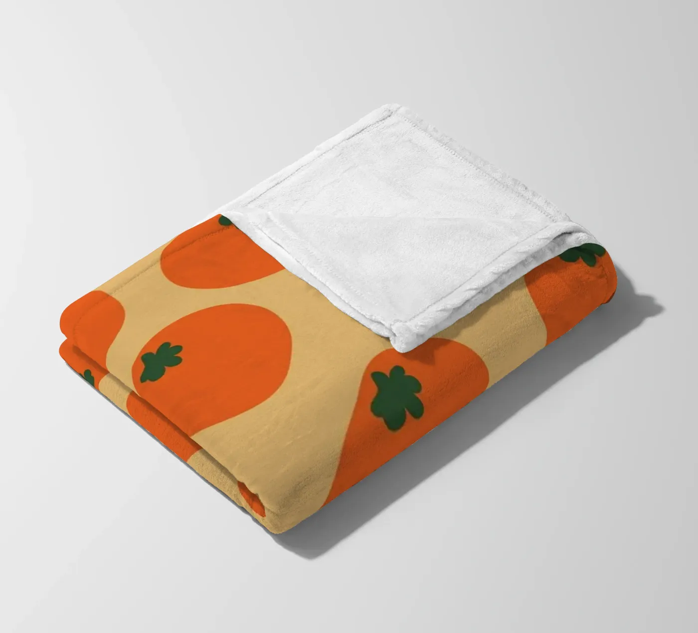 Retro Orange Repeat fleecedeken van galihstudio