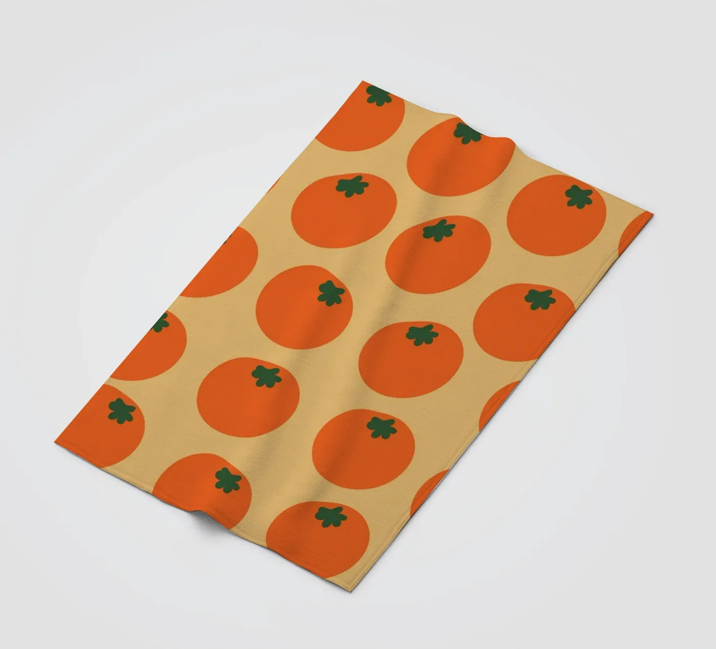 Retro Orange Repeat fleecedeken van galihstudio