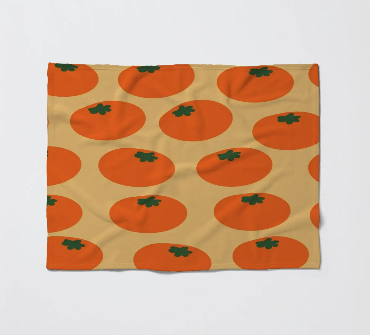 Retro Orange Repeat fleecedeken van galihstudio